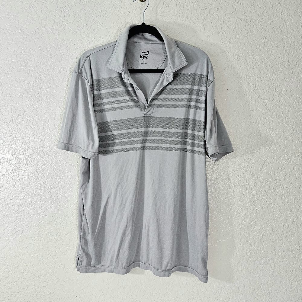 TGW Men's Gray Golf Polo